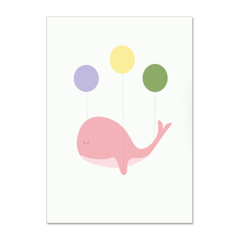 Roze walvis in de kamer