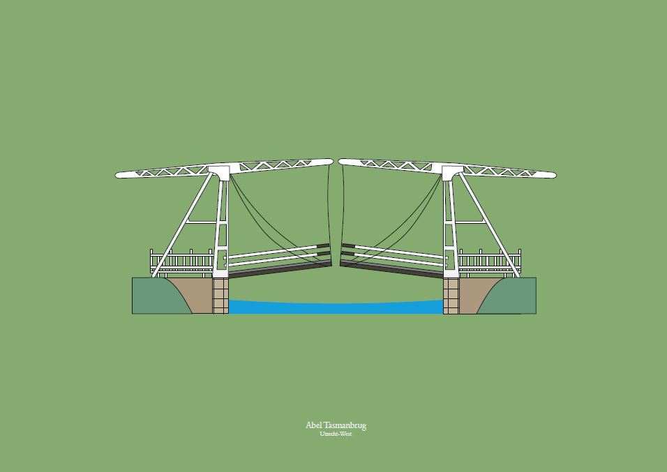 Poster Abel Tasmanbrug - Groen